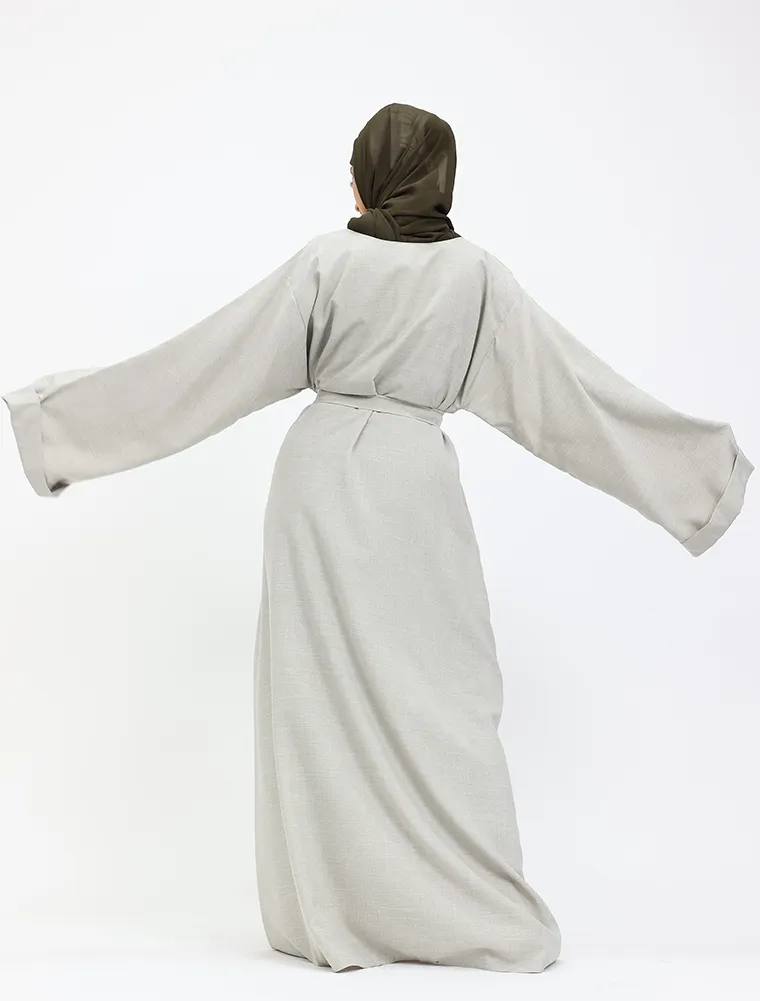 Stone Linen Abaya